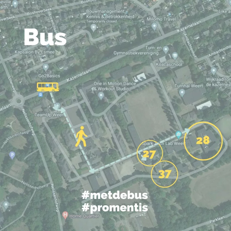 Routebeschrijving Promentis bus (27, 37 en 28)